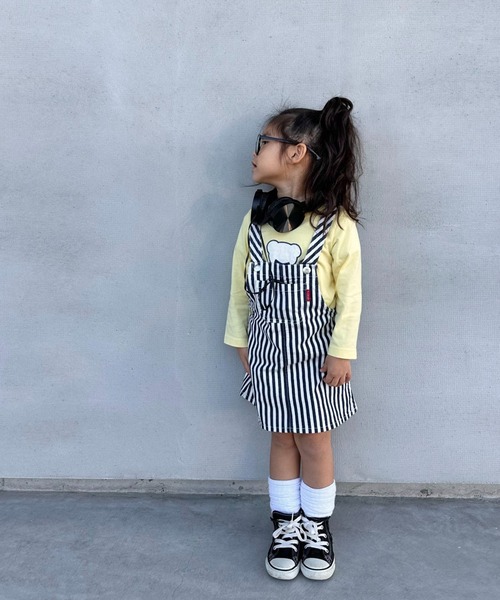 Moujonjon（ムージョンジョン）の「ジャンパースカート（ジャンパースカート・キッズ・ネイビー/その他1・110/100/90/140/130/120）」の5枚目の写真