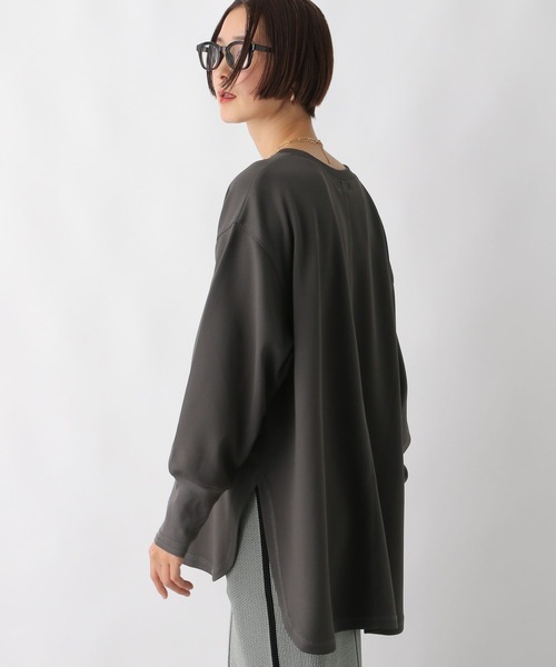 LEPSIM(レプシィム)の「ステッチラウンドチュニック 289255(Tシャツ/カットソー・レディース・アイボリー/チャコールグレー/ライトグレー/オレンジ・FREE)」の20枚目の写真