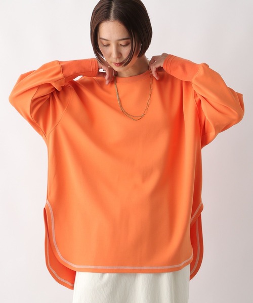 セール】ステッチラウンドチュニック 289255（Tシャツ