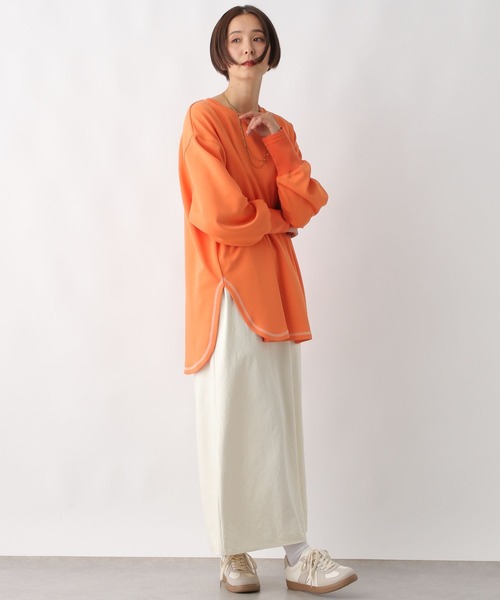 セール】ステッチラウンドチュニック 289255（Tシャツ