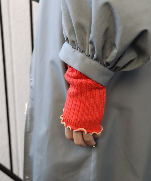 KIVISDOU（キビスドウ）の「ちょびウール メローリブ アーム・レッグ ウォーマー（アームカバー・レディース・イエロー/オレンジ/ロイヤルブルー/ブラック・F）」の12枚目の写真