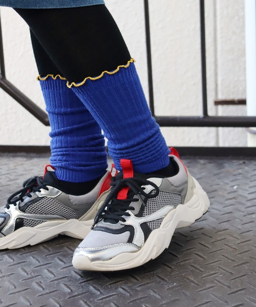 KIVISDOU（キビスドウ）の「ちょびウール メローリブ アーム・レッグ ウォーマー（アームカバー・レディース・イエロー/オレンジ/ロイヤルブルー/ブラック・F）」の8枚目の写真