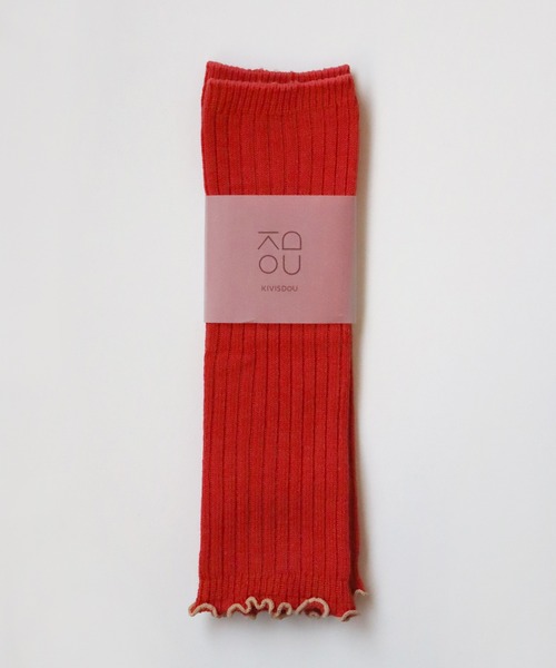 KIVISDOU（キビスドウ）の「ちょびウール メローリブ アーム・レッグ ウォーマー（アームカバー・レディース・イエロー/オレンジ/ロイヤルブルー/ブラック・F）」の16枚目の写真