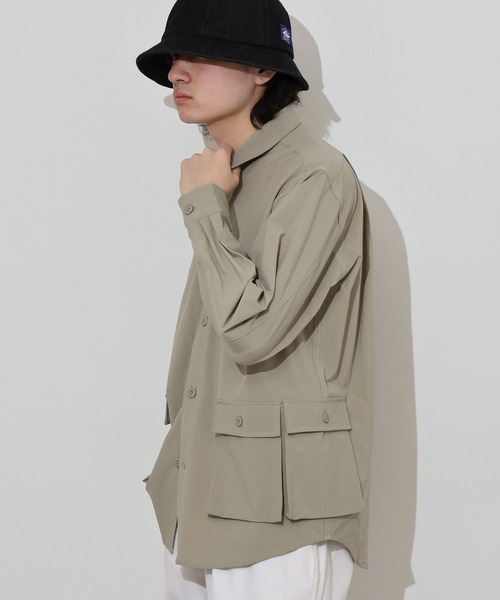 MMMM（エムエムエムエム）の「MMMM マルチポケットシャツ/ストレッチ（シャツ/ブラウス・メンズ・ベージュ/ブラック・L/XL/M）」の6枚目の写真