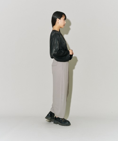terrace(テラス)の「フルーエントカーブパンツ(その他パンツ・レディース・ブラック/オリーブ/ホワイト/グレー・MEDIUM)」の20枚目の写真