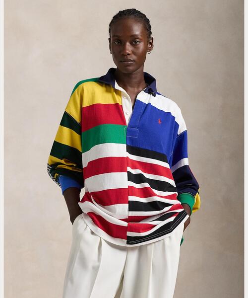 POLO Ralph Lauren パッチワーク ボーダー ラガーシャツ 楽天市場】ラルフローレン POLO Ralph Lauren パッチワーク
