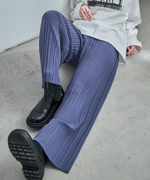 Fashion Letter(ファッションレター)の「プリーツイージーパンツ(その他パンツ・レディース・グリーン/ブラック/グレイッシュベージュ/アイボリー/チャコール/パープル/イエロー・L/M)」の7枚目の写真