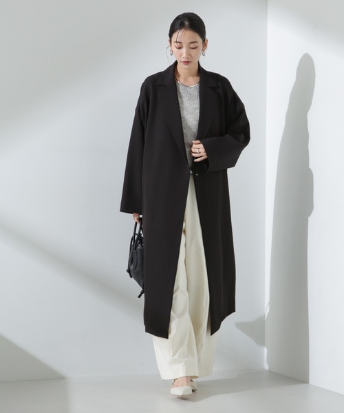 NANO universe(ナノユニバース)の「撥水&花粉ガードチェスターコート(チェスターコート・レディース・ブラック/ベージュ/ブルーグレー・FREE)」の6枚目の写真