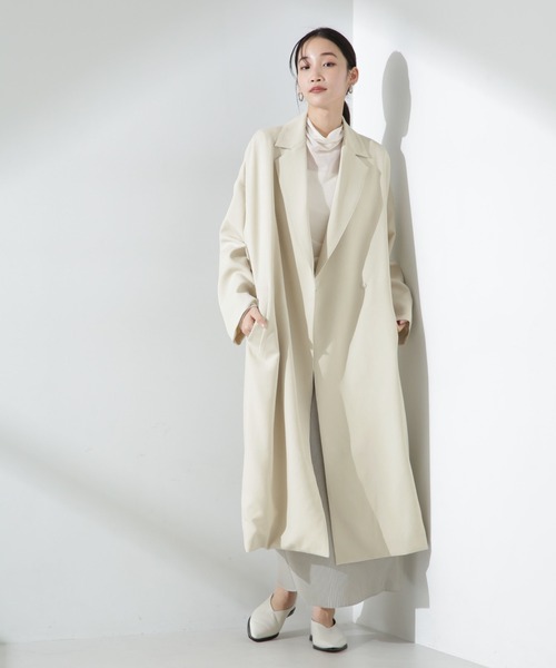 NANO universe(ナノユニバース)の「撥水&花粉ガードチェスターコート(チェスターコート・レディース・ブラック/ベージュ/ブルーグレー・FREE)」の20枚目の写真