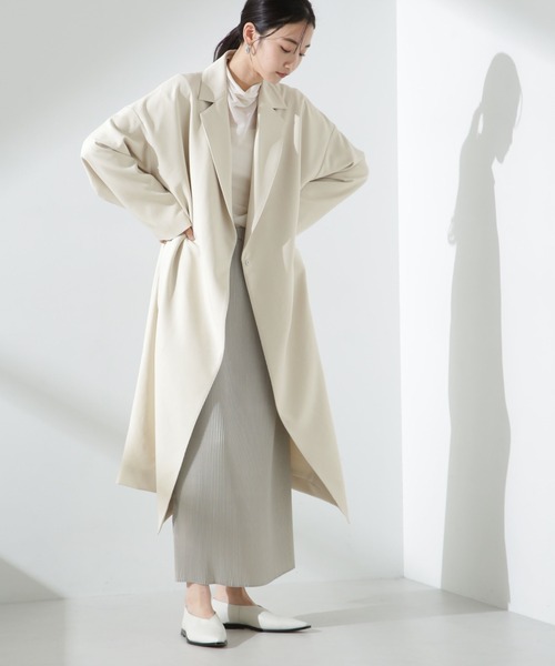 NANO universe(ナノユニバース)の「撥水&花粉ガードチェスターコート(チェスターコート・レディース・ブラック/ベージュ/ブルーグレー・FREE)」の22枚目の写真