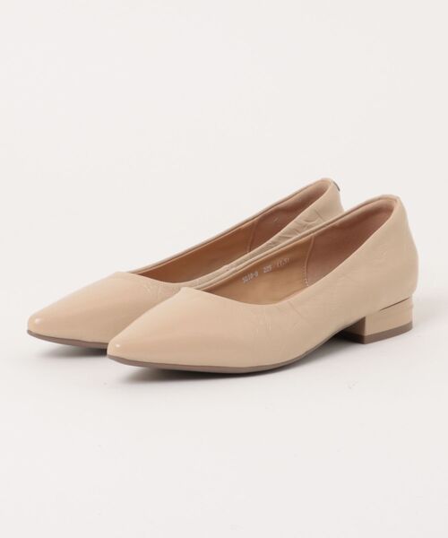 DECADE CLASSIC(ディケイド クラシック)の「【DECADE CLASSIC】ポインテッドトゥレザーフラットシューズ(パンプス・レディース・ブラック/ベージュ/オフホワイト・23.5cm/24.5cm/23.0cm/24.0cm/25.0cm/22.5cm)」の1枚目の写真