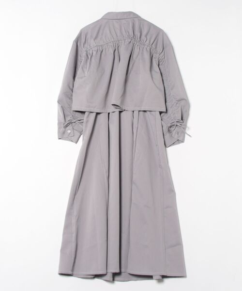 GORGE(ゴージ)の「《シャツ×キャミSET》レディース シャツセットワンピース レイヤード風 春夏秋(ワンピース・レディース・スミクロ/サックスブルー/グレイッシュベージュ・F)」の4枚目の写真