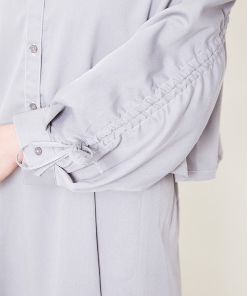 GORGE(ゴージ)の「《シャツ×キャミSET》レディース シャツセットワンピース レイヤード風 春夏秋(ワンピース・レディース・スミクロ/サックスブルー/グレイッシュベージュ・F)」の12枚目の写真