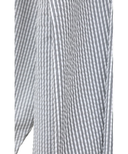 MANOF(マノフ)の「LAYER SHIRT ONE PIECE(ワンピース・レディース・ライトブルー/ブラック/ストライプ・M/S)」の10枚目の写真