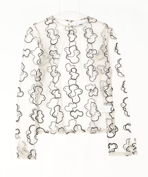 Po/　sheer tulle top ameba セール】PoI/ポイ sheer tulle top ameba/シアー チュールトップ