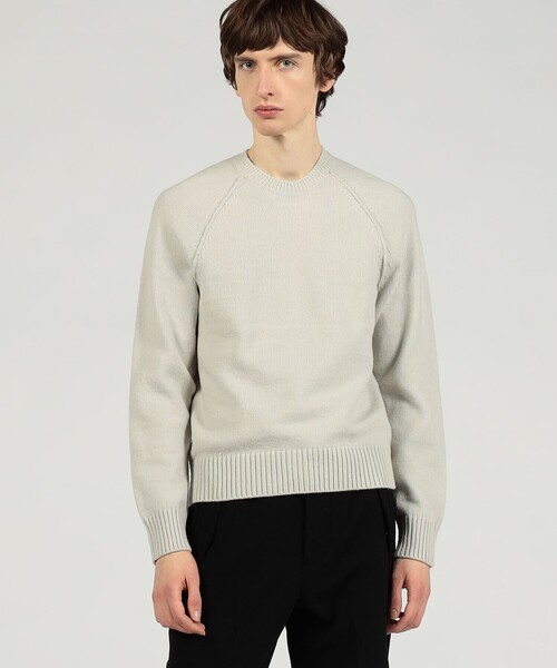 JAMES PERSE（ジェームスパース）の「ソフトフェザーウェイト クルーネックプルオーバー MOCK3716（ニット/セーター・メンズ・ブラック系その他/ライトグレー・2/1/3/0）」の4枚目の写真