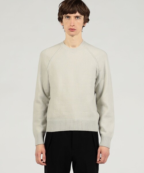 JAMES PERSE（ジェームスパース）の「ソフトフェザーウェイト クルーネックプルオーバー MOCK3716（ニット/セーター・メンズ・ブラック系その他/ライトグレー・2/1/3/0）」の5枚目の写真