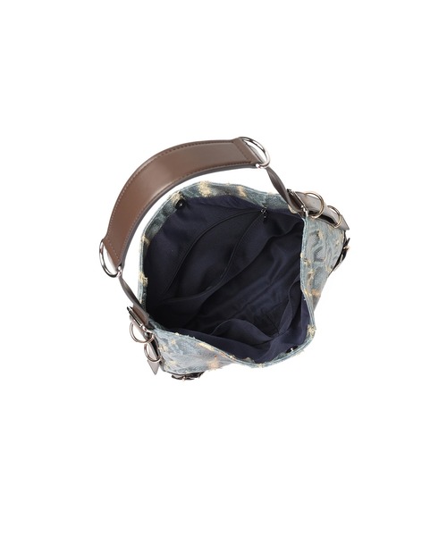 jouetie(ジュエティ)の「【jouetie/ジュエティ】ベルテッド ラージショルダーバッグ(ショルダーバッグ・レディース・オフホワイト/ブラック/キャメル/ブルー系その他/パイソン/ネイビー・FREE)」の8枚目の写真