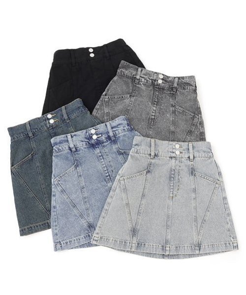 LOVETOXIC（ラブトキシック）の「【GOODPRICE】オシャ見え切替えスカート（スカート・キッズ・グレー/ブラック/ライトブルー/ネイビー/ブルー・M:150cm/S:140cm/L:160cm）」の16枚目の写真