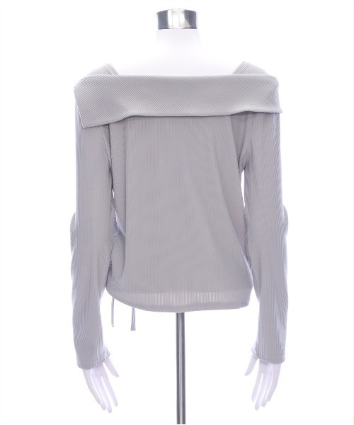 clear（クリア）の「サイドドロスト長袖リブカットソー［大人カジュアル 春ニット］≪SS新作≫（Tシャツ/カットソー・レディース・ライトグレー/アイボリー/ブラック・F）」の7枚目の写真