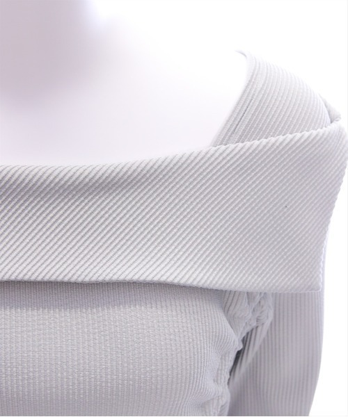 clear（クリア）の「サイドドロスト長袖リブカットソー［大人カジュアル 春ニット］≪SS新作≫（Tシャツ/カットソー・レディース・ライトグレー/アイボリー/ブラック・F）」の9枚目の写真
