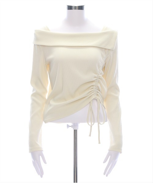 clear（クリア）の「サイドドロスト長袖リブカットソー［大人カジュアル 春ニット］≪SS新作≫（Tシャツ/カットソー・レディース・ライトグレー/アイボリー/ブラック・F）」の17枚目の写真