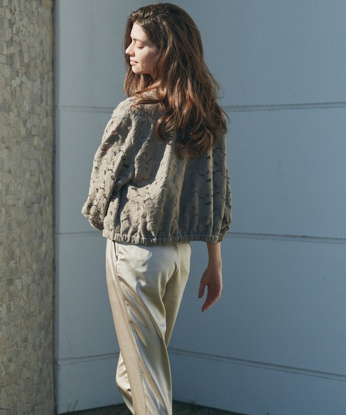 PINKY&DIANNE（ピンキーアンドダイアン）の「◆サテンジョガーパンツ（その他パンツ・レディース・ブラック/ベージュ・38/36）」の4枚目の写真