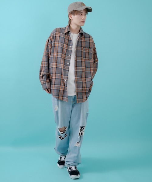 SIDEWAY STANCE(サイドウェイスタンス)の「【SIDEWAY STANCE】ワッフル ヘンリー ネック 半袖Tシャツ(Tシャツ/カットソー・メンズ・杢グレー/ホワイト/ブラック・X-LARGE/LARGE/MEDIUM/SMALL)」の8枚目の写真