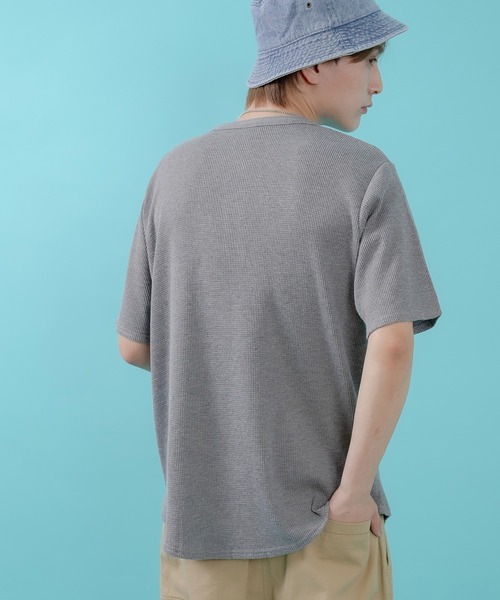 SIDEWAY STANCE(サイドウェイスタンス)の「【SIDEWAY STANCE】ワッフル ヘンリー ネック 半袖Tシャツ(Tシャツ/カットソー・メンズ・杢グレー/ホワイト/ブラック・X-LARGE/LARGE/MEDIUM/SMALL)」の15枚目の写真