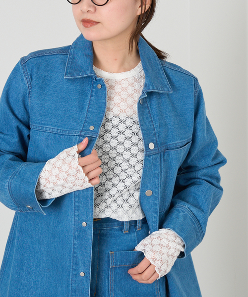 IENA（イエナ）の「Petiteフラワーレースプルオーバー（Tシャツ/カットソー・レディース・ブラック/ホワイト・FREE）」の16枚目の写真