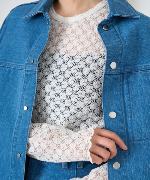 Petiteフラワーレースプルオーバー（Tシャツ/カットソー）｜IENA
