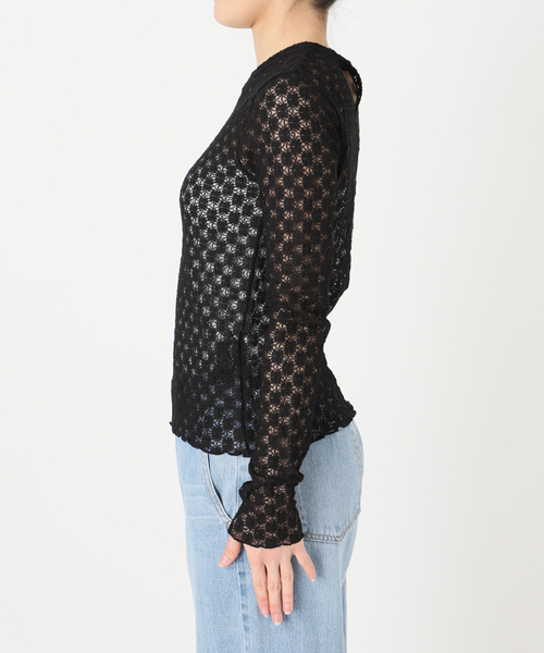 IENA（イエナ）の「Petiteフラワーレースプルオーバー（Tシャツ/カットソー・レディース・ブラック/ホワイト・FREE）」の22枚目の写真