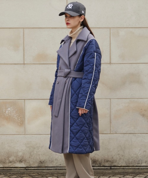 CIEL'AIR（シエルエアー）の「Different Material Volume Trench Coat（トレンチコート・レディース・グレー・FREE）」の5枚目の写真