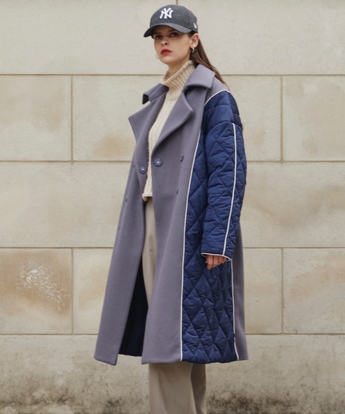 CIEL'AIR（シエルエアー）の「Different Material Volume Trench Coat（トレンチコート・レディース・グレー・FREE）」の9枚目の写真