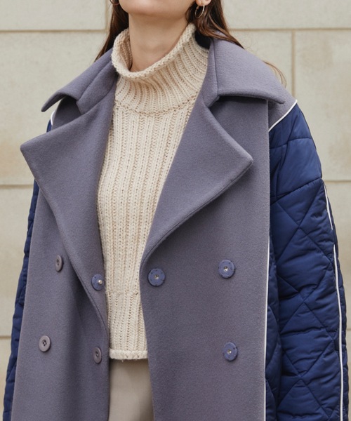 CIEL'AIR（シエルエアー）の「Different Material Volume Trench Coat（トレンチコート・レディース・グレー・FREE）」の10枚目の写真