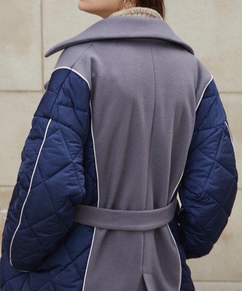 CIEL'AIR（シエルエアー）の「Different Material Volume Trench Coat（トレンチコート・レディース・グレー・FREE）」の13枚目の写真