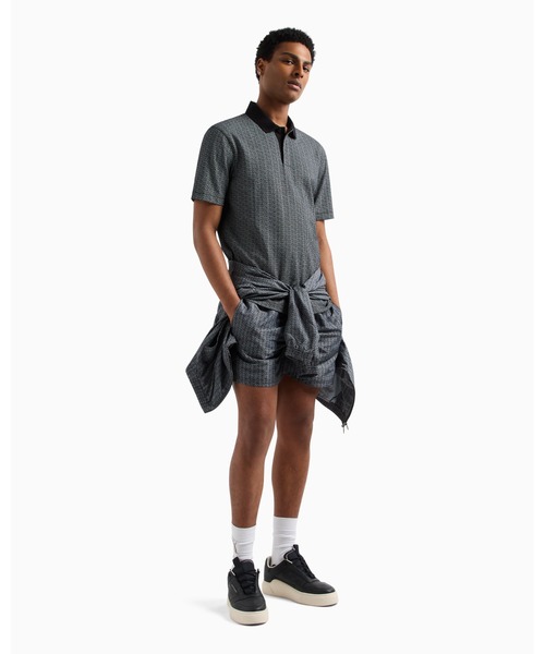 ARMANI EXCHANGE（アルマーニエクスチェンジ）の「【A|X アルマーニ エクスチェンジ】マイクロプリント 半袖ポロシャツ/REGULAR（ポロシャツ・メンズ・ネイビー系1/ブラック系1/ホワイト系1・LARGE/SMALL/X-LARGE/X-SMALL/XX-LARGE/MEDIUM）」の13枚目の写真