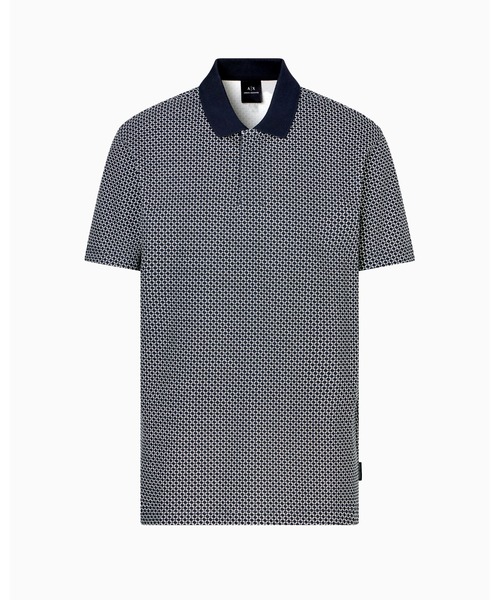 ARMANI EXCHANGE（アルマーニエクスチェンジ）の「【A|X アルマーニ エクスチェンジ】マイクロプリント 半袖ポロシャツ/REGULAR（ポロシャツ・メンズ・ネイビー系1/ブラック系1/ホワイト系1・LARGE/SMALL/X-LARGE/X-SMALL/XX-LARGE/MEDIUM）」の7枚目の写真