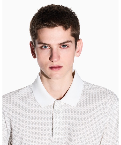 ARMANI EXCHANGE（アルマーニエクスチェンジ）の「【A|X アルマーニ エクスチェンジ】マイクロプリント 半袖ポロシャツ/REGULAR（ポロシャツ・メンズ・ネイビー系1/ブラック系1/ホワイト系1・LARGE/SMALL/X-LARGE/X-SMALL/XX-LARGE/MEDIUM）」の10枚目の写真