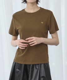 ワンポイントハート刺繍Tシャツ