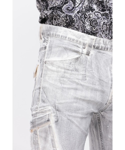TORNADO MART（トルネードマート）の「ﾓｰﾄﾞﾌｫｲﾙｶｰｺﾞﾃﾞﾆﾑ（デニムパンツ・メンズ・ホワイト・M/S/XXL/LL/L）」の7枚目の写真