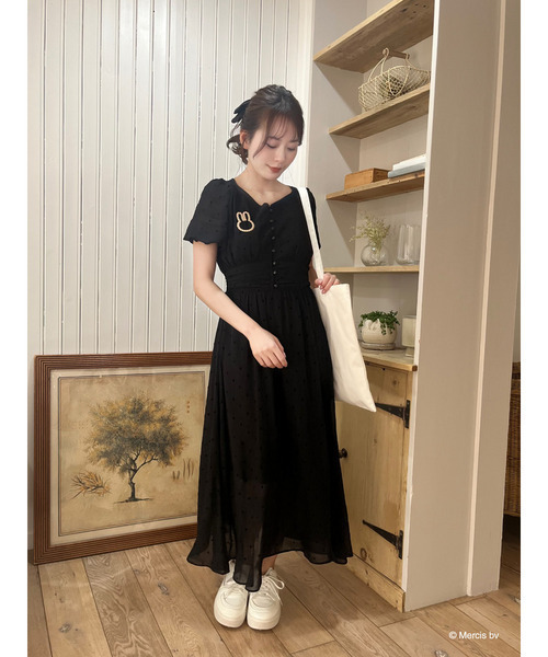 みぃ miffy 総柄フレアワンピース（ワンピース）｜Miffy（ ミッフィー）の