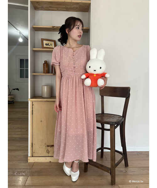 miffy 総柄フレアワンピース（ワンピース）｜Miffy（ ミッフィー）の