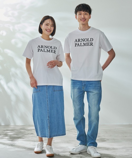 Arnold Palmer（アーノルドパーマー）の「フロッキーロゴ シェア 半袖 Tシャツ（Tシャツ/カットソー・レディース・ライトベージュ/ホワイト/チャコールグレー・L/M/S/XS/LL）」の10枚目の写真