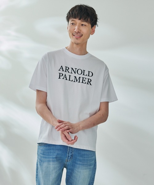Arnold Palmer（アーノルドパーマー）の「フロッキーロゴ シェア 半袖 Tシャツ（Tシャツ/カットソー・レディース・ライトベージュ/ホワイト/チャコールグレー・L/M/S/XS/LL）」の9枚目の写真