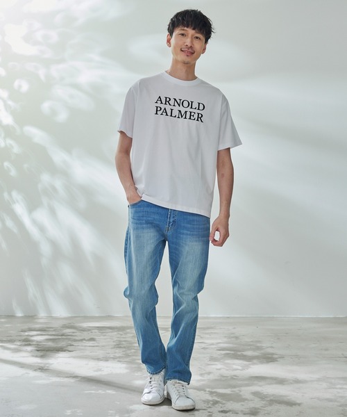 Arnold Palmer（アーノルドパーマー）の「フロッキーロゴ シェア 半袖 Tシャツ（Tシャツ/カットソー・レディース・ライトベージュ/ホワイト/チャコールグレー・L/M/S/XS/LL）」の18枚目の写真