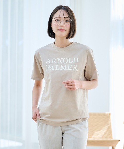 Arnold Palmer（アーノルドパーマー）の「フロッキーロゴ シェア 半袖 Tシャツ（Tシャツ/カットソー・レディース・ライトベージュ/ホワイト/チャコールグレー・L/M/S/XS/LL）」の21枚目の写真
