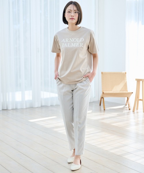 Arnold Palmer（アーノルドパーマー）の「フロッキーロゴ シェア 半袖 Tシャツ（Tシャツ/カットソー・レディース・ライトベージュ/ホワイト/チャコールグレー・L/M/S/XS/LL）」の20枚目の写真