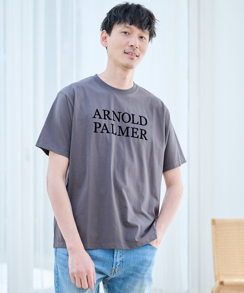 Arnold Palmer（アーノルドパーマー）の「フロッキーロゴ シェア 半袖 Tシャツ（Tシャツ/カットソー・レディース・ライトベージュ/ホワイト/チャコールグレー・L/M/S/XS/LL）」の5枚目の写真