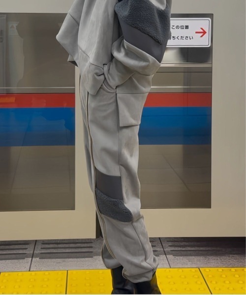 異素材切替スウェットパンツ 異素材スウェットパンツ パンツ レディース 送料無料・再販
